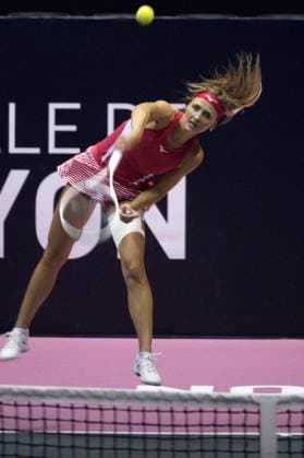 La joueuse de tennis belge Maryna Zanevska lors de son match en quart de finale face Ã la russe Anastasia Potapova - Open 6eme sens Immobilier MÃ tropole de Lyon 2023, tournoi de tennis fÃ minin WTA, Tennis Damen 250 de Caroline Garcia, Lyon 03 02 2022 - TENNIS : Open 6eme Sens Immobilier Lyon Metropole - 03 02 2023 SandrineThesillat Panoramic 