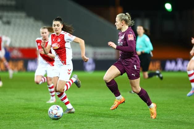 Antonia Baass (SGS Essen, 07) GER, SGS Essen gegen 1. FC Koeln, Fussball, Frauen Bundesliga, 11. Spieltag, Spielzeit 2022 2023, 03.02.2023 DFL REGULATIONS PROHIBIT ANY USE OF PHOTOGRAPHS AS IMAGE SEQUENCES AND OR QUASI-VIDEO. GER, SGS Essen gegen 1. FC Koeln, Fussball, Frauen Bundesliga, 11. Spieltag, Spielzeit 2022 2023, 03.02.2023 Essen Copyright: xEibner-Pressefoto AntxPalmerx EP_APR