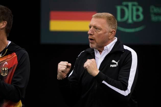 Boris Becker ( Team Deutschland) jubelt, Deutschland vs Schweiz, Tennis, Davis Cup by Raketen Qualifiers 2023, 04.02.2023 DFB regulations prohibit any use of photographs as image sequences and or quasi-video. Deutschland vs Schweiz, Tennis, Davis Cup by Raketen Qualifiers 2023, 04.02.2023 Copyright: xAlexanderxNeis Eibner-Pressefotox