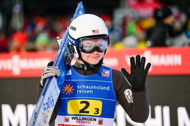 Paige Jones (USA), FIS Skisprung Weltcup, Wintersport, FIS, 03.02.2023 *** Paige Jones USA , FIS Ski Jumping World Cup, Winter Sports, FIS, 03 02 2023 Copyright: xkolbert-press ChristianxKolbertx