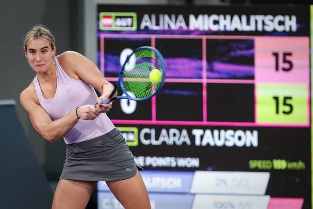 TENNIS - WTA, Tennis Damen Upper Austria Ladies Linz LINZ,AUSTRIA,05.FEB.23 - TENNIS - WTA Tour, Upper Austria Ladies Linz, qualification. Image shows Alina Michalitsch (AUT).  GEPAxpictures xManfredxBinder