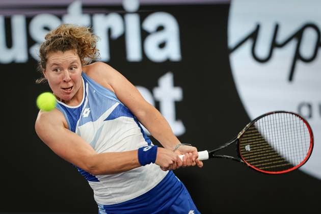 TENNIS - WTA, Tennis Damen Upper Austria Ladies Linz LINZ,AUSTRIA,05.FEB.23 - TENNIS - WTA Tour, Upper Austria Ladies Linz, qualification. Image shows Anna Lena Friedsam (GER).  GEPAxpictures xManfredxBinder