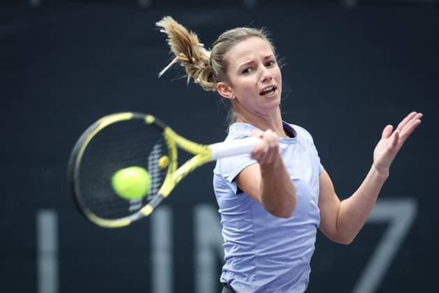 TENNIS - WTA, Tennis Damen Upper Austria Ladies Linz LINZ,AUSTRIA,05.FEB.23 - TENNIS - WTA Tour, Upper Austria Ladies Linz, qualification. Image shows Barbara Haas (AUT).  GEPAxpictures xManfredxBinder