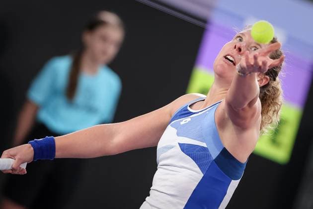 TENNIS - WTA, Tennis Damen Upper Austria Ladies Linz LINZ,AUSTRIA,05.FEB.23 - TENNIS - WTA Tour, Upper Austria Ladies Linz, qualification. Image shows Anna Lena Friedsam (GER).  GEPAxpictures xManfredxBinder