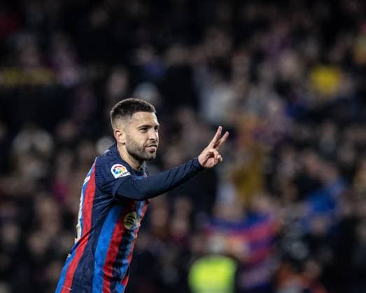 Sport Bilder des Tages Barcelona vs Sevilla Jordi Alba in action during the game against Sevilla valid for La Liga at the Camp Nou stadium, in Barcelona, today February 5, 2023. Copyright: xx AB4I4373