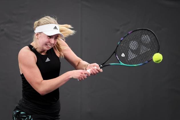 TENNIS - WTA, Tennis Damen Upper Austria Ladies Linz LINZ,AUSTRIA,06.FEB.23 - TENNIS - WTA Tour, Upper Austria Ladies Linz. Image shows Clara Tauson (DEN).  GEPAxpictures xManfredxBinder