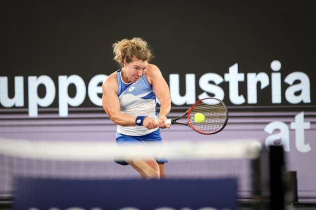 Sport Bilder des Tages TENNIS - WTA, Tennis Damen Upper Austria Ladies Linz LINZ,AUSTRIA,06.FEB.23 - TENNIS - WTA Tour, Upper Austria Ladies Linz. Image shows Anna Lena Friedsam (GER).  GEPAxpictures xManfredxBinder
