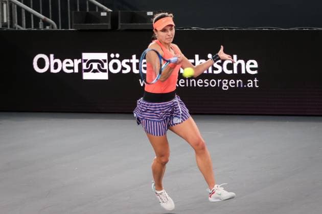 TENNIS - WTA, Tennis Damen Upper Austria Ladies Linz LINZ,AUSTRIA,06.FEB.23 - TENNIS - WTA Tour, Upper Austria Ladies Linz. Image shows Viktoriya Tomova (BUL).  GEPAxpictures xManfredxBinder