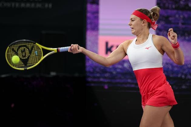 TENNIS - WTA, Tennis Damen Upper Austria Ladies Linz LINZ,AUSTRIA,06.FEB.23 - TENNIS - WTA Tour, Upper Austria Ladies Linz. Image shows Dalma Galfi (HUN).  GEPAxpictures xManfredxBinder