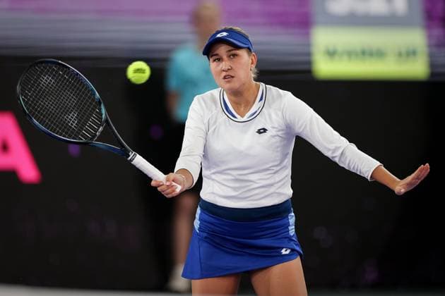 TENNIS - WTA, Tennis Damen Upper Austria Ladies Linz LINZ,AUSTRIA,06.FEB.23 - TENNIS - WTA Tour, Upper Austria Ladies Linz. Image shows Kamilla Rakhimova (RUS).  GEPAxpictures xManfredxBinder