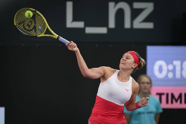 TENNIS - WTA, Tennis Damen Upper Austria Ladies Linz LINZ,AUSTRIA,06.FEB.23 - TENNIS - WTA Tour, Upper Austria Ladies Linz. Image shows Dalma Galfi (HUN).  GEPAxpictures xManfredxBinder