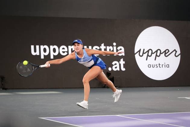 TENNIS - WTA, Tennis Damen Upper Austria Ladies Linz LINZ,AUSTRIA,07.FEB.23 - TENNIS - WTA Tour, Upper Austria Ladies Linz. Image shows Kamilla Rakhimova (RUS).  GEPAxpictures xManfredxBinder