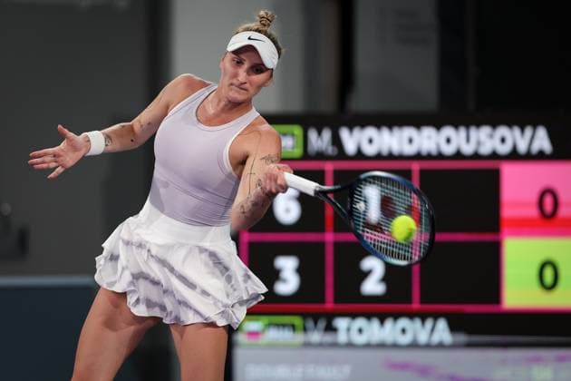 TENNIS - WTA, Tennis Damen Upper Austria Ladies Linz LINZ,AUSTRIA,07.FEB.23 - TENNIS - WTA Tour, Upper Austria Ladies Linz. Image shows Marketa Vondrousova (CZE).  GEPAxpictures xManfredxBinder