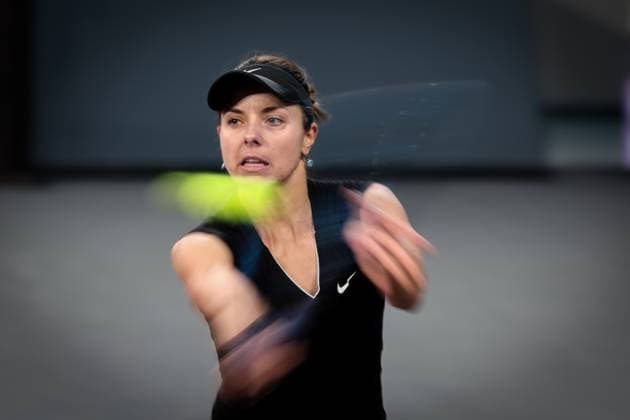 TENNIS - WTA, Tennis Damen Upper Austria Ladies Linz LINZ,AUSTRIA,07.FEB.23 - TENNIS - WTA Tour, Upper Austria Ladies Linz. Image shows Viktoriya Tomova (BUL).  GEPAxpictures xManfredxBinder