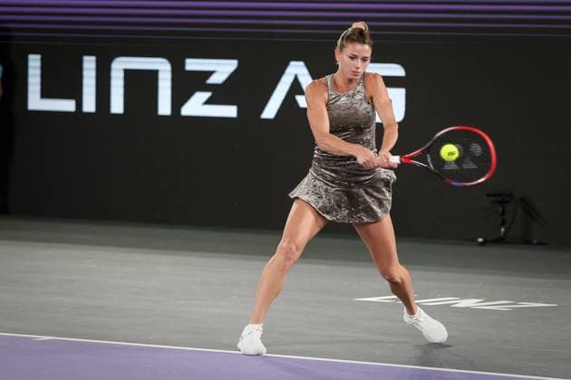 TENNIS - WTA, Tennis Damen Upper Austria Ladies Linz LINZ,AUSTRIA,07.FEB.23 - TENNIS - WTA Tour, Upper Austria Ladies Linz. Image shows Camila Giorgi (ITA).  GEPAxpictures xManfredxBinder