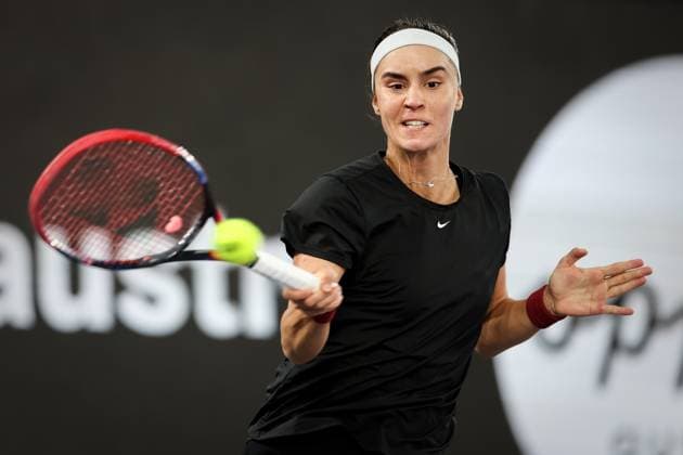 TENNIS - WTA, Tennis Damen Upper Austria Ladies Linz LINZ,AUSTRIA,08.FEB.23 - TENNIS - WTA Tour, Upper Austria Ladies Linz. Image shows Anhelina Kalinina (UKR).  GEPAxpictures xManfredxBinder