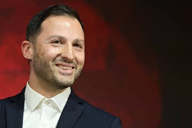 Sport Bilder des Tages Tubize, Belgium - February 8 : Tedesco Domenico is the new Head coach of the Belgian national football team and Vercauteren Frank is the new director of sports of the Royal Belgian Football Association RBFA at the RBFA Headquarters on on February 08, 2023 in Tubize, Belgium, 8 02 2023 ( presentation of Tedesco Domenico and Vercauteren Frank at the RBFA PhotoNews Panoramic 