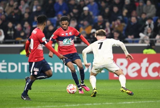 Adilson Gomes (lille) FOOTBALL: Olympique Lyonnais vs Lille Olympique Sporting Club - 8e Coupe de France - 08 02 2023 FredericChambert Panoramic 