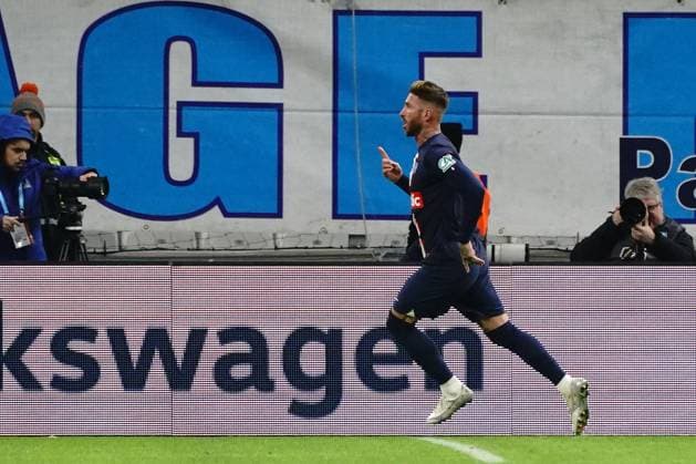 joie - Sergio Ramos (PSG) FOOTBALL : Olympique de Marseille vs PSG - Coupe de France - 8eme de finale - Marseille - 08 02 2023 NorbertScanella Panoramic 