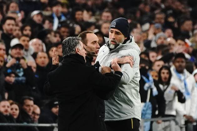 Sport Bilder des Tages altercation - Fabien Galtier (entraineur du PSG) - Igor Tudor (entraineur de l™Olympique de Marseille) FOOTBALL : Olympique de Marseille vs PSG - Coupe de France - 8eme de finale - Marseille - 08 02 2023 NorbertScanella Panoramic 