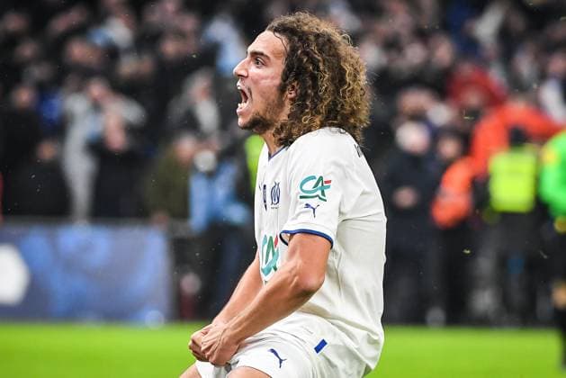 February 8, 2023, Marseille, France, France: Matteo GUENDOUZI of Marseille celebrates the victory during the French Cup match between Olympique de Marseille (OM) and Paris Saint-Germain (PSG) at Orange Velodrome Stadium on February 08, 2023 in Marseille, France. Marseille France - ZUMAm308 20230208_zsp_m308_013 Copyright: xMatthieuxMirvillex