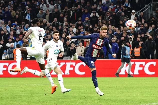 Sergio Ramos (PSG) FOOTBALL : Olympique de Marseille vs PSG - Coupe de France - 8eme de finale - Marseille - 08 02 2023 NorbertScanella Panoramic 