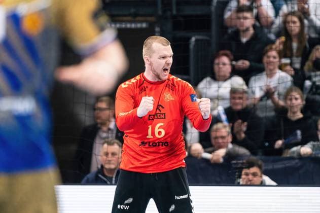 Jubel Tomas Mrkva (THW Kiel 16) THW Kiel vs. Industria Kielce, Handball, EHF Champions League, Gruppenphase, Spieltag 11, Saison 2022 2023, 09.02.2023 -Pressefoto Marcel von Fehrn THW Kiel vs. Industria Kielce, Handball, EHF Champions League, Gruppenphase, Spieltag 11, Saison 2022 2023, 09.02.2023 Kiel Copyright: xEibner-Pressefoto MarcelxvonxFehrnx EP_EER