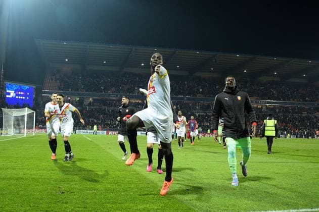 Joie des joueurs de Lens en fin de match apres sa victoire - FOOTBALL : Lorient vs Lens - Coupe de France - 09 02 2023 FedericoPestellini Panoramic 