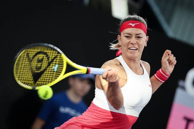 TENNIS - WTA, Tennis Damen Upper Austria Ladies Linz LINZ,AUSTRIA,10.FEB.23 - TENNIS - WTA Tour, Upper Austria Ladies Linz. Image shows Dalma Galfi (HUN).  GEPAxpictures xManfredxBinder