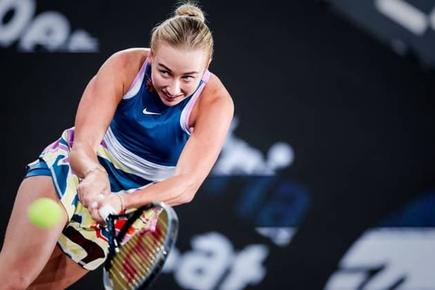 TENNIS - WTA, Tennis Damen Upper Austria Ladies Linz LINZ,AUSTRIA,10.FEB.23 - TENNIS - WTA Tour, Upper Austria Ladies Linz. Image shows Anastasia Potapova (RUS).  GEPAxpictures xManfredxBinder