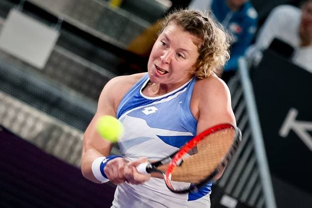 TENNIS - WTA, Tennis Damen Upper Austria Ladies Linz LINZ,AUSTRIA,10.FEB.23 - TENNIS - WTA Tour, Upper Austria Ladies Linz. Image shows Anna Lena Friedsam (GER).  GEPAxpictures xManfredxBinder