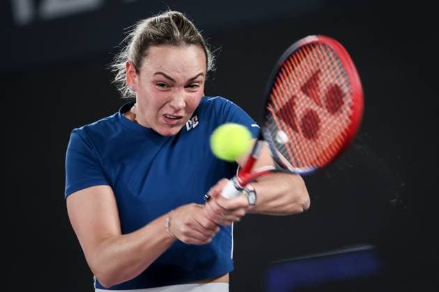 TENNIS - WTA, Tennis Damen Upper Austria Ladies Linz LINZ,AUSTRIA,10.FEB.23 - TENNIS - WTA Tour, Upper Austria Ladies Linz. Image shows Donna Vekic (CRO).  GEPAxpictures xManfredxBinder