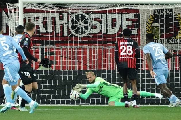 Kasper Schmeichel (OGC Nice) FOOTBALL : OGC Nice vs AC Ajaccio - Ligue 1 Ubereats - Nice - 10 02 2023 NorbertScanella Panoramic 