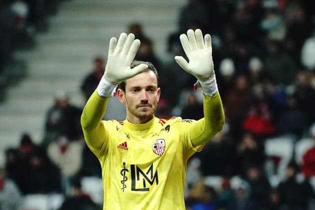 Benjamin Leroy (AC Ajaccio) FOOTBALL : OGC Nice vs AC Ajaccio - Ligue 1 Ubereats - Nice - 10 02 2023 NorbertScanella Panoramic 