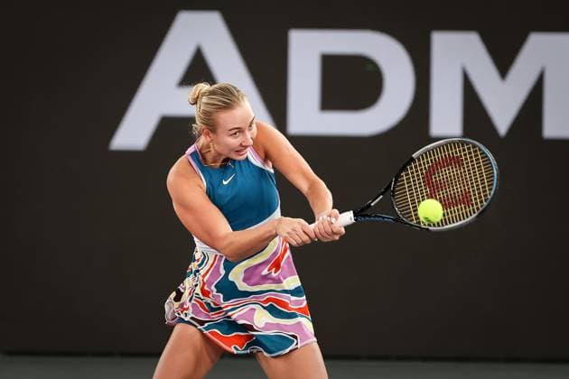 TENNIS - WTA, Tennis Damen Upper Austria Ladies Linz LINZ,AUSTRIA,11.FEB.23 - TENNIS - WTA Tour, Upper Austria Ladies Linz. Image shows Anastasia Potapova (RUS).  GEPAxpictures xManfredxBinder