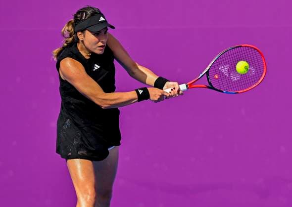 Qatar TotalEnergies Open 2023 Elena-Gabriela Ruse of Romania in action during her 1st round Qualifying match against Moyuka Uchijima of Japan at the WTA, Tennis Damen Qatar TotalEnergies Open tennis tournament at the Khalifa International Tennis Complex in Doha, Qatar, 11 February 2023 Doha Qatar  Copyright: xNoushadxThekkayilx originalFilename:varittyakkal-wtaqatar230211_npa6h.jpg