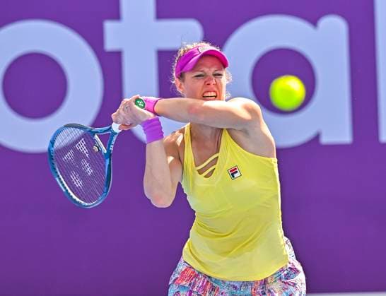 Qatar TotalEnergies Open 2023 Laura Siegemund of Germany in action during her 1st round Qualifying match against Marie Bouzkova of Czech Republic at the WTA, Tennis Damen Qatar TotalEnergies Open tennis tournament at the Khalifa International Tennis Complex in Doha, Qatar, 11 February 2023 Doha Qatar  Copyright: xNoushadxThekkayilx originalFilename:varittyakkal-wtaqatar230211_npZnN.jpg