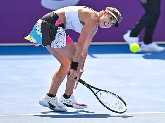 Qatar TotalEnergies Open 2023 Bethanie Mattek-Sands of United States in action during her 1st round Qualifying match against Aliaksandra Sasnovich of Belarus at the WTA, Tennis Damen Qatar TotalEnergies Open tennis tournament at the Khalifa International Tennis Complex in Doha, Qatar, 11 February 2023 Doha Qatar  Copyright: xNoushadxThekkayilx originalFilename:varittyakkal-wtaqatar230211_npB0w.jpg