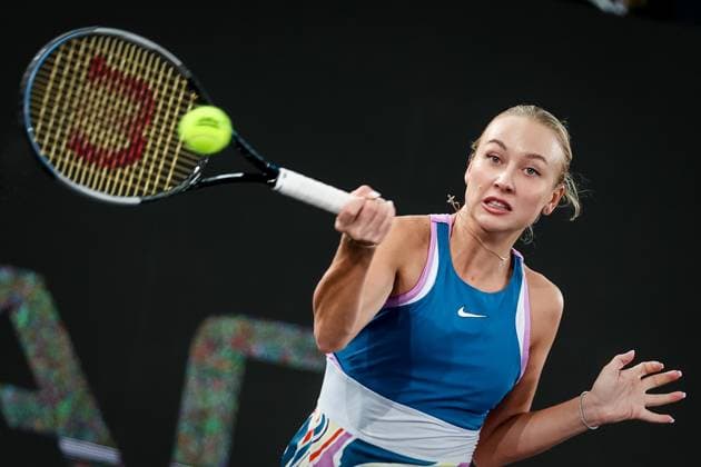 TENNIS - WTA, Tennis Damen Upper Austria Ladies Linz LINZ,AUSTRIA,12.FEB.23 - TENNIS - WTA Tour, Upper Austria Ladies Linz. Image shows Anastasia Potapova (RUS).  GEPAxpictures xManfredxBinder