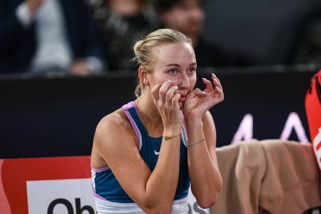 TENNIS - WTA, Tennis Damen Upper Austria Ladies Linz LINZ,AUSTRIA,12.FEB.23 - TENNIS - WTA Tour, Upper Austria Ladies Linz. Image shows Anastasia Potapova (RUS).  GEPAxpictures xManfredxBinder