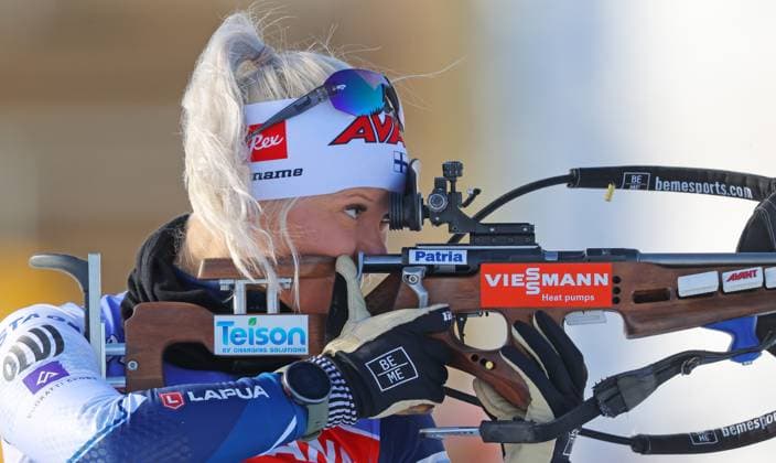 BIATHLON - IBU WC Oberhof OBERHOF,GERMANY,13.FEB.23 - BIATHLON - IBU World Championships 2023, training. Image shows Mari Eder (FIN).  GEPAxpictures xThomasxBachun