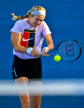 WTA, Tennis Damen Qatar TotalEnergies Open 2023 Victoria Azrenka of Belarus during practice of the WTA Qatar TotalEnergies Open tennis tournament at the Khalifa International Tennis Complex in Doha, Qatar, 13 February 2023 DOHA Qatar  Copyright: xNoushadxThekkayilx originalFilename:varittyakkal-wtaqatar230213_npF1r.jpg