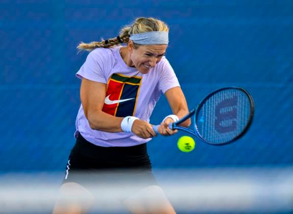 WTA, Tennis Damen Qatar TotalEnergies Open 2023 Victoria Azrenka of Belarus during practice of the WTA Qatar TotalEnergies Open tennis tournament at the Khalifa International Tennis Complex in Doha, Qatar, 13 February 2023 DOHA Qatar  Copyright: xNoushadxThekkayilx originalFilename:varittyakkal-wtaqatar230213_npXC9.jpg