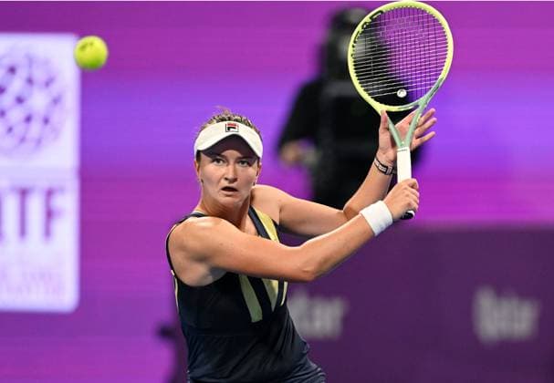 Sport Bilder des Tages 2023 WTA, Tennis Damen Qatar TotalEnergies Open Barbora Krejcikova (CZE) Barbora Krejcikova (CZE)