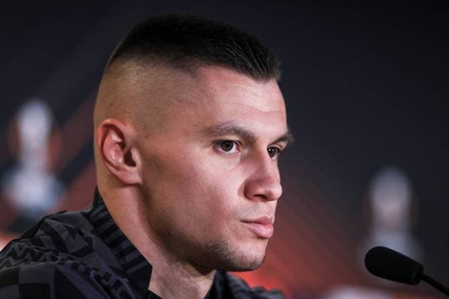 15.02.2023 Warszawa Pilka nozna UEFA Liga Europy 2022 2023 Konferencja prasowa Szachtara Donieck N z Oleksandr Zubkov Foto Adam Starszynski PressFocus 15.02.2023 Warsaw Football UEFA Europa League 2022 2023, Shakhtar Donetsk press conference, PK, Pressekonferenz Oleksandr Zubkov Credit Adam Starszynski PressFocus NEWSPIX.PL --- Newspix.pl  20230215PF_AS025