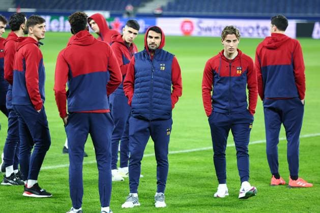 SOCCER - UEFA EL, RBS vs Roma SALZBURG,AUSTRIA,15.FEB.23 - SOCCER - UEFA Europa League, play off, Red Bull Salzburg vs AS Roma, preview, pitch walk Roma. Image shows players of Roma.  GEPAxpictures xDavidxGeieregger