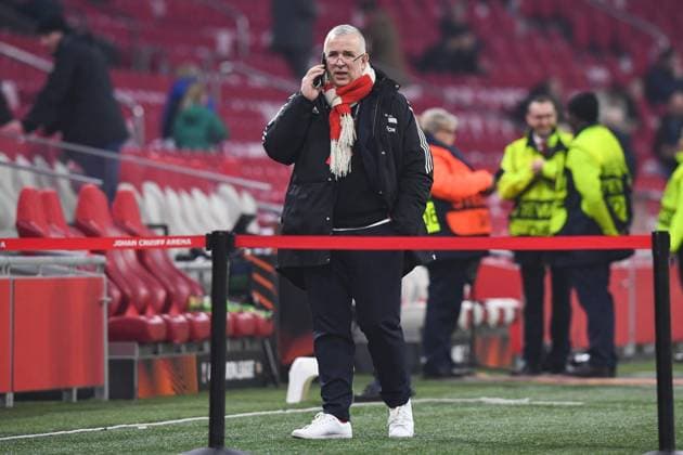 Fussball, Herren, Saison 2022 2023, Europa League (Play-Offs zum Achtelfinale, Hinspiel), Ajax Amsterdam - 1. FC Union Berlin, Präsident Dirk Zingler (1. FC Union Berlin) , 16.02. 2023, Copyright: xMatthiasxKochx