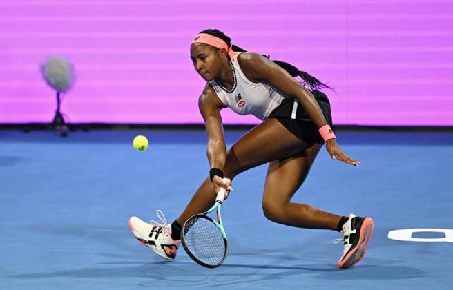 Sport Bilder des Tages 2023 WTA, Tennis Damen Qatar TotalEnergies Open Coco Gauff (USA) Coco Gauff (USA)