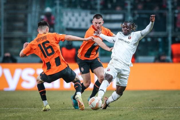 16.02.2023 Warszawa Pilka nozna UEFA Liga Europy 2022 2023, 1 16 finalu Szachtar Donieck - Stade Rennes FC N z Dmytro Kryskiv Foto Adam Starszynski PressFocus 16.02.2023 Warsaw Football UEFA Europa League 2022 2023, round 1 of 16 Shakhtar Donetsk - Stade Rennes FC Dmytro Kryskiv Credit Adam Starszynski PressFocus NEWSPIX.PL --- Newspix.pl  20230216PF_AS081