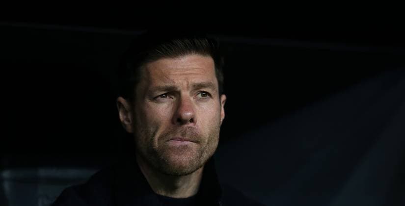 16.02.2023, Fussball UEFA Europa League 2022 2023, K.-o.-Runden-Play-off, Bayer 04 Leverkusen - AS Monaco, in der BayArena Leverkusen. Trainer Xabi Alonso (Bayer Leverkusen)